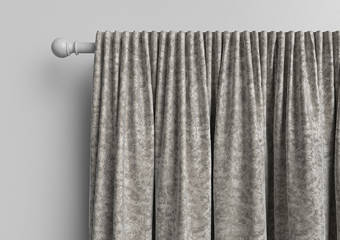 Cyrus Crushed Velvet, Bright Silver - Made to Measure Curtains - Image 10